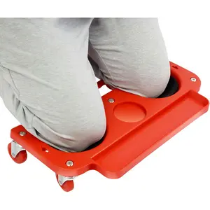 Rolling Knee Pad with Wheels, Foam Cushioned Knee Cup, Ideal for Car Repair, Floor, Garage Use, Comfortable and Durable Design