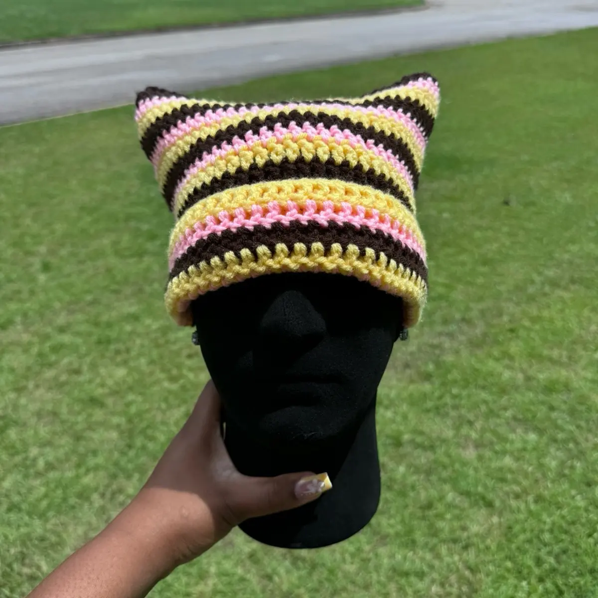 Crochet Cat Beanie - Soft and Cozy Winter Hat for Women and Men