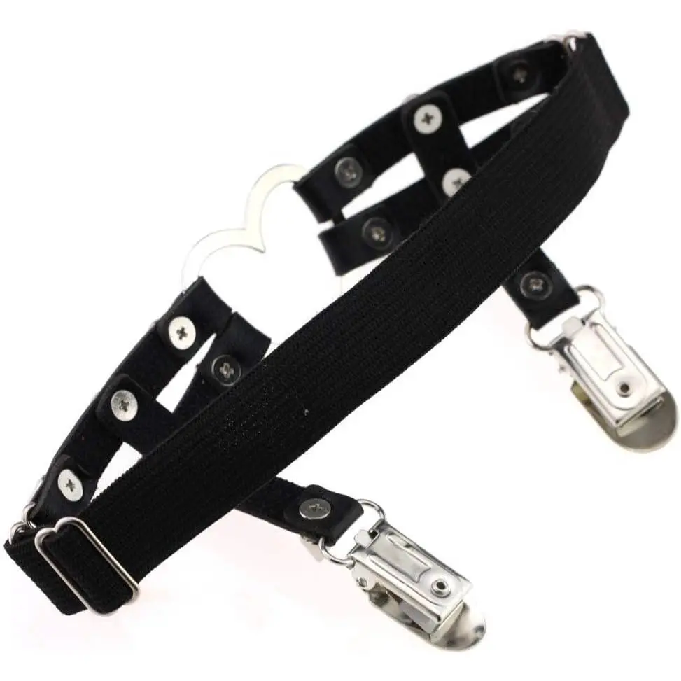 2PCS Gothic Studded Heart Garters Leg Ring Leg Elastic Punk Harness Garter Belt Adjustable Suspender with 2 Metal Clips Black - TikTok Shop 2PCS Gothic Studded Heart Garters Leg Ring Leg Elastic Punk Harness Garter Belt Adjustable Suspender with 2 Metal Clips Black - TikTok Shop