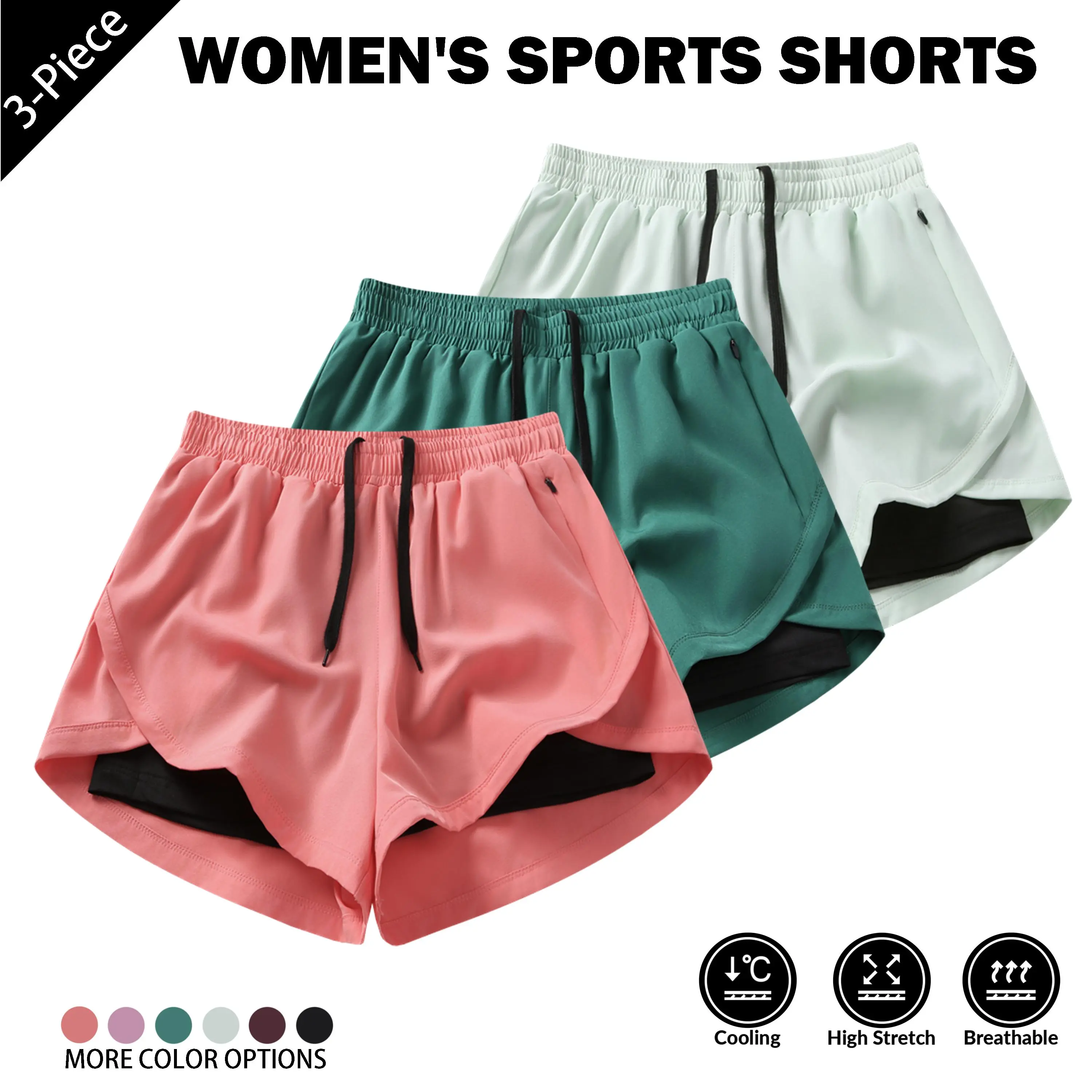 Rose Red + Green + Light Green