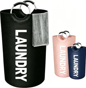 90L Large Laundry Basket,Laundry Hamper,Extra Large Dirty Clothes Hamper,Collapsible Waterproof Laundry Basket,Soft Foam Aluminum Handles,Space Saving Laundry Organizer,Family Bedroom Bathroom Laundry Room,For Women Men Teens Kids,#SummerVibes