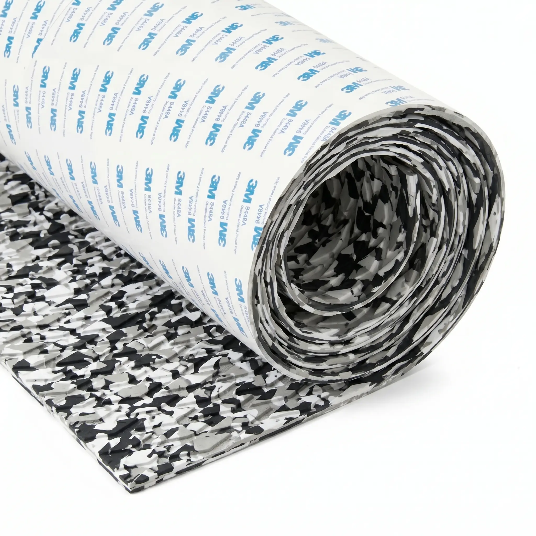 KXKZREN Marine-Grade EVA Foam Decking Sheet, 2400mm Thick Snow Camouflage Geometric Diamond Pattern, Self-Adhesive Non-Slip Outdoor Traction Pad for Kayaks (Customizable Kayak Hardware)