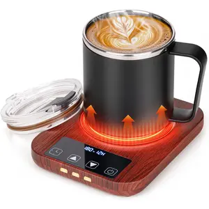 Mug Warmer, Cup Warmer for Desk with 15oz Coffee Mug, 36W Electric Coffee Cup Warmer with Auto Shut Off, 9 Temperature Setting  Cup Warmer for Heating Coffee, Milk, Beverage, Candle Jar