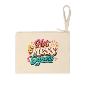 Hot Mess Express Accessory Zipper Pouch | Funny Quote Makeup Bag
