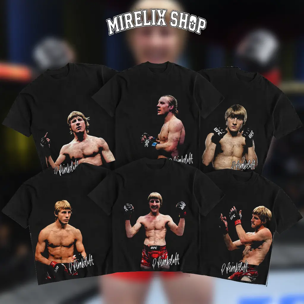 [CombatWear] [Collection] Baddy The Baddy Pimblett Graphic T-Shirt Men's MMA Combat Sports Apparel UFC Lightweight Fighter Signature Print Casual Everyday Streetwear Mixed Martial Arts Fan Premium Tops For US Mens Wear