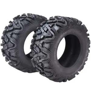 ATV Tires 26x11-12-6PR, All Terrain 20MM Tread Depth Tires For Sand Mud Stream Off-Road, Tubeless Set of 2, Deep Tread