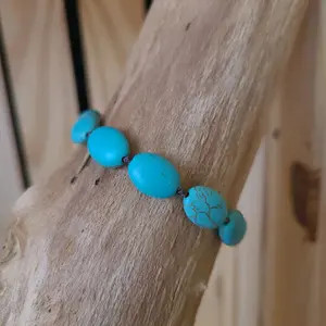 Vintage turquoise repurposed into bracelet