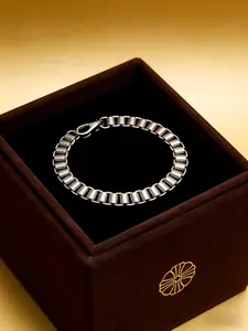 Silver Heavy Cuban Link Chain Bracelet for Men | Adjustable to fit all wrists