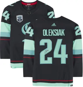 Jamie Oleksiak Seattle Kraken Autographed Navy Adidas Authentic Jersey with Inaugural Season Jersey Patch - Fanatics Authentic Certified