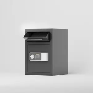 THOF,pistol safe,Digital Depository Safe Made of Carbon Steel Electronic Code Lock Depository Safe with Deposit Slot Depository Box for Home Hotel Restaurant and Office