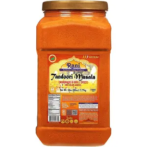 Rani Tandoori Masala (Natural, No Colors Added) Indian 11-Spice Blend 80oz (5lbs) 2.27kg Bulk PET Jar ~ Salt Free | Vegan | Gluten Friendly | NON-GMO | Kosher | Indian Origin
