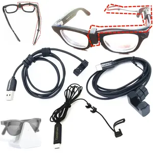 USB / Type-C Charging Cable support Direct Charge Without Case & Continuous Power for Ray-Ban Meta Gen 1 2 Smart Glasses Rayban