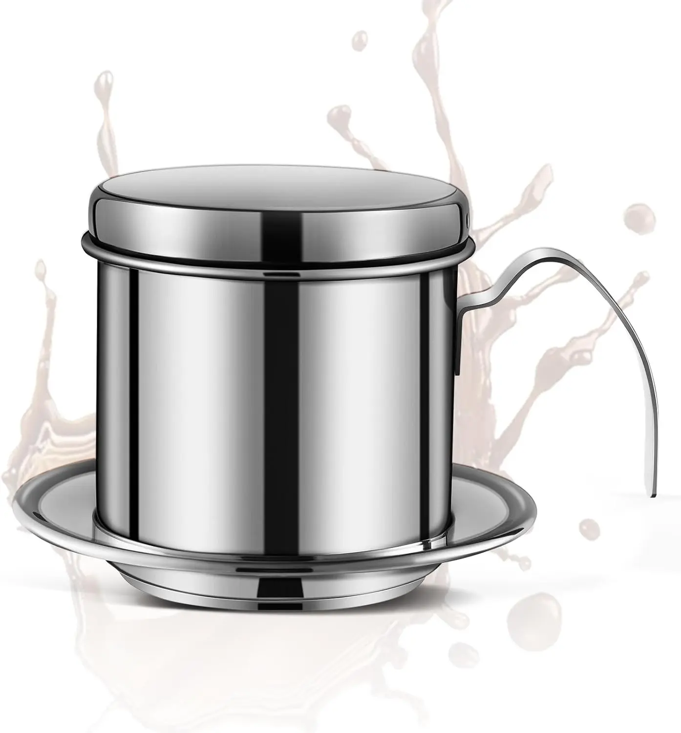 Authentic Vietnamese Coffee Dripper | Heavy-Duty 8oz Phin Filter Vietnamese Coffee Maker | Premium Stainless Steel Phin Coffee Filter for Rich Slow-Drip Brew