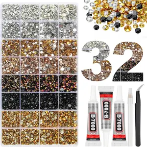 1Box Multi-sized Semi-circular Glitter Rhinestones Nail Charms kit,3D Gradient Colored Flatback Resin Diamond Nails Gems DIY Cup Headphones Nail Art Crafts