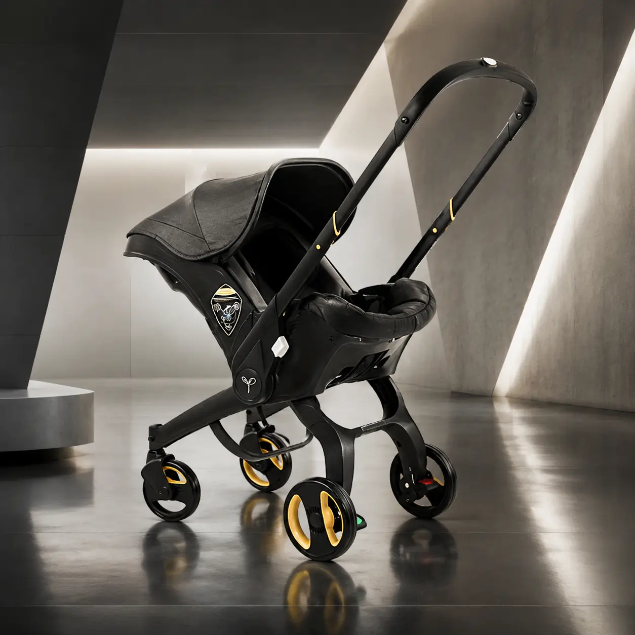 High-Landscape Baby Stroller - Foldable Compact Travel Stroller with Adjustable Alloy Frame, Reversible Convertible Design, Lightweight High-Quality, Car Seat Compatible (Baby Travel Gear for Mall, Outdoor Use)