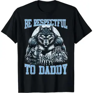 Respectful Alpha Wolf TShirt Featuring Humorous Meme and Cringe Design on 100 Cotton