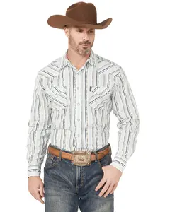 Cinch Men's Striped Long Sleeve Snap Western Shirt - Mtw1303086