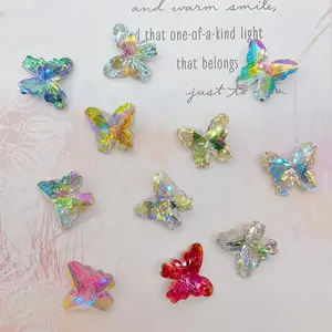 18mm Butterfly Bird Nest Cut Large Size K9 Crystal Pointed Back High Quality DIY Decoration Jewelry Making Beading Gems