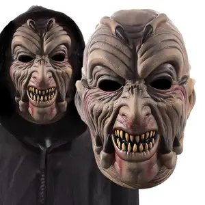 Jeepers Mask Creepers Creepy Tribal Head Cover Horror Monster Halloween Costume Prop, Realistic Facial Details, Latex Material Devil party accessory