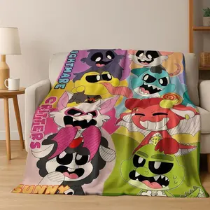Cute Cartoon Flannel Blanket Soft Cozy Throw Blanket for Bed Sofa Bedroom Home Gift mother King Size 1000 Thread Count Sheet Set