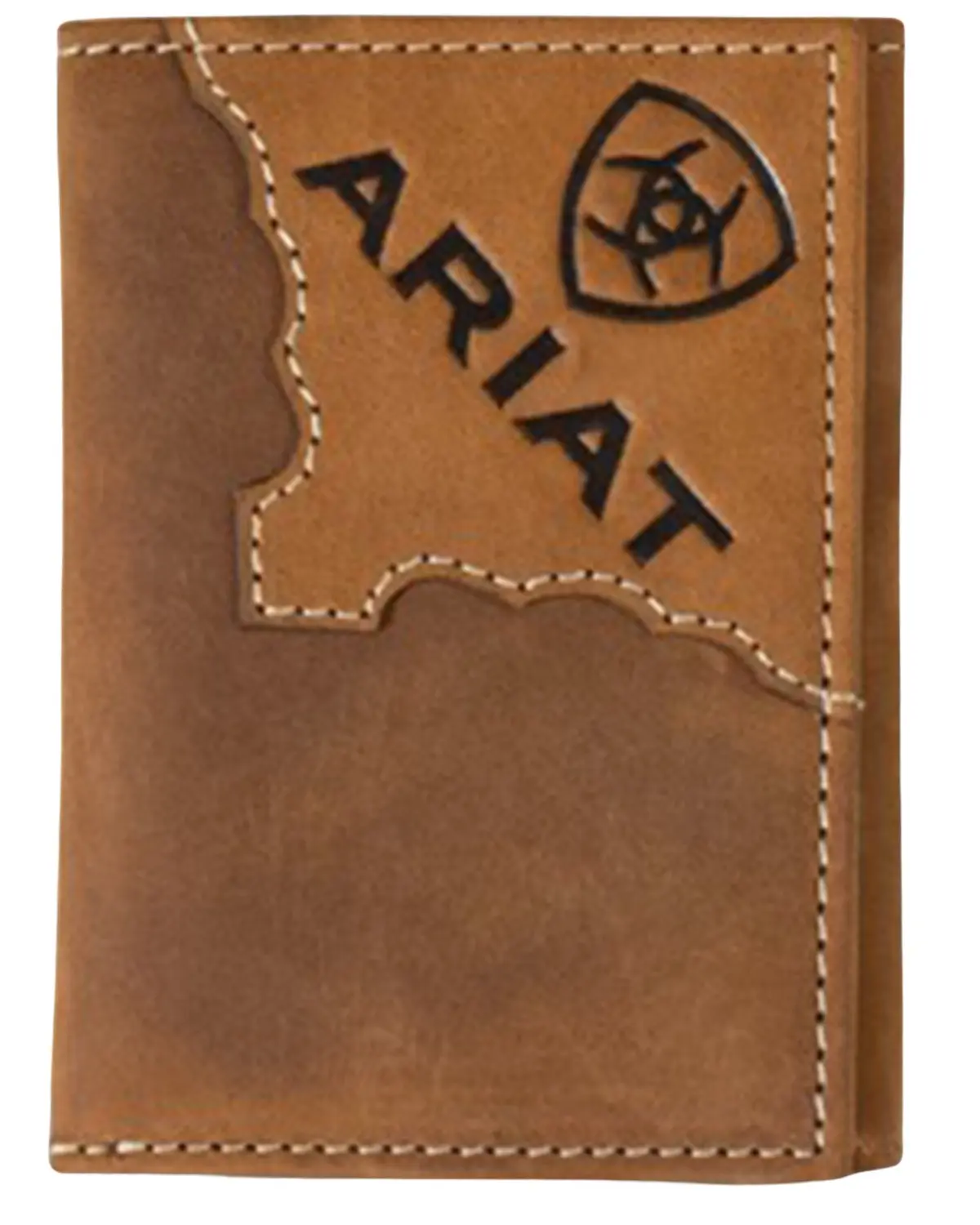 Ariat Men's Men'S Tri-Fold Two Tone Leather Wallet - A3552744