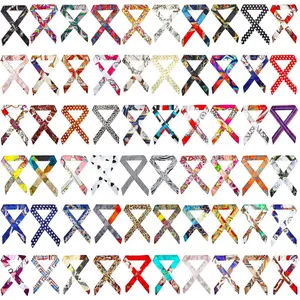 60  Women Handbag Scarf Head Scarf for Women Hair Purse Scarf Handle Ribbon Satin Head Scarf Neckerchief Silk Scarf Headband Charm for Decoration