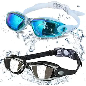 Swim Goggles - Swimming Goggles,Pack of 2 Professional Anti Fog No Leaking UV Protection Wide View Swim Goggles for Women Men Adult Youth Kids