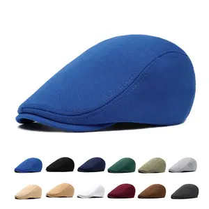 BIGWIG Men's Retro Cotton Flat Top Cap, Unisex Flat Top Sports Cap,  Cap, Gatsby Cap, Autumn/Winter Wool Plain Beret, Warm Front Cap, British Style Soft Top  Cap, Solid Color Hunting Cap, Driver's Cap Vintage Newsboy Large Capacity Messenger Bag