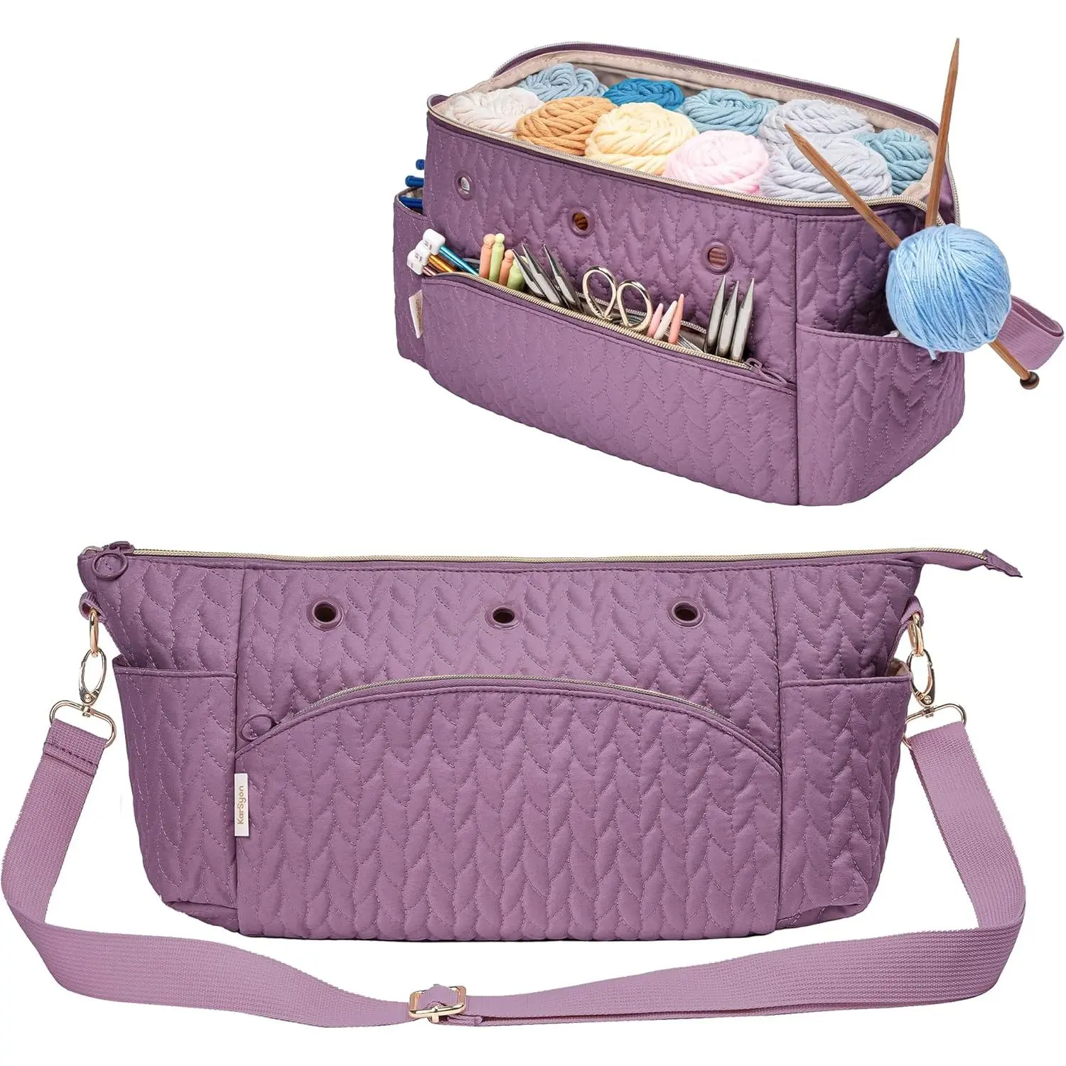 Crochet Bag Yarn Bag Storage Organizer Knitting Bag For Crocheting Accessories Crochet Hook Case Gifts For Crafters