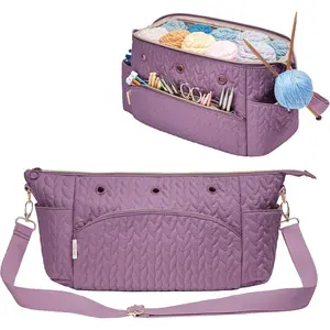 Crochet Bag Yarn Bag Storage Organizer Knitting Bag For Crocheting Accessories Crochet Hook Case Gifts For Crafters