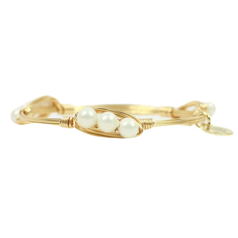 Kids' Triple Pearl Bangle