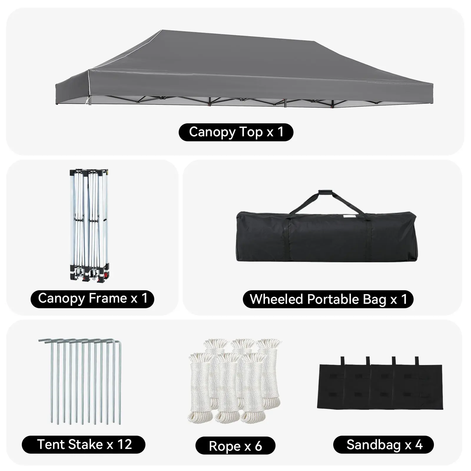 Aoxun Pop Up Canopy Tent, 10x10/10x15/10x20, UPF 50+ Waterproof Outdoor Gazebo, Includes Roller Bag & Sand Bags Aoxun Pop Up Canopy Tent, 10x10/10x15/10x20, UPF 50+ Waterproof Outdoor Gazebo, Includes Roller Bag & Sand Bags