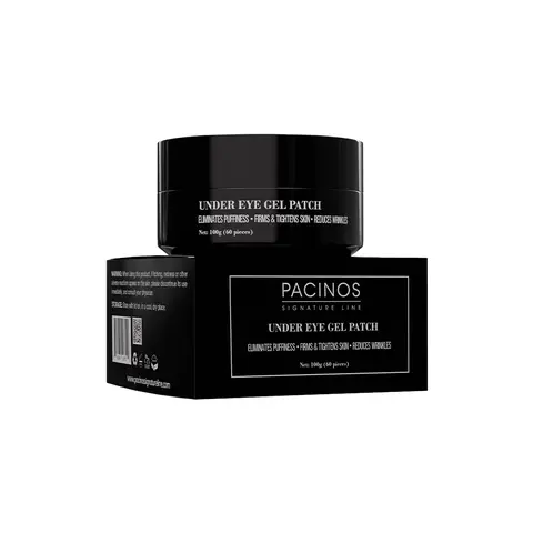 Pacinos Signature Line B5 100g Vitamin-Rich Essential Oil Under Eye Gel Patches in Jar - Anti-Wrinkle Eye Bag Treatment, Collagen Boost Skin Care Product for Dark Circles