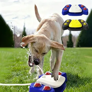 Automatic Dog Outdoor Water Fountain, Multifunctional Step-On Activated Sprinkler, Outdoor Pet Water Dispenser for Drinking & Shower Fun