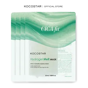 [Kocostar] CICA Fit Hydrogel Melt Mask | Patented Eucalyptus Lyocell Mask | Formulated with CICA and Green Tea | Hydrating and Soothing Care | Hypoallergenic (4 pack)