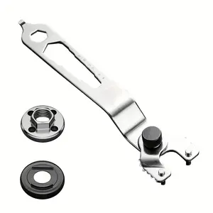 3-Piece Adjustable Wrench Set for Angle Grinder, Steel Material, Includes Flange Locking Nuts, Securely Mount Grinding Wheels