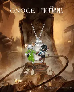 Gnoce Little Nightmares S925 Pendant Necklace/Bracelet with Collectible Figures and Silver Tone Chain