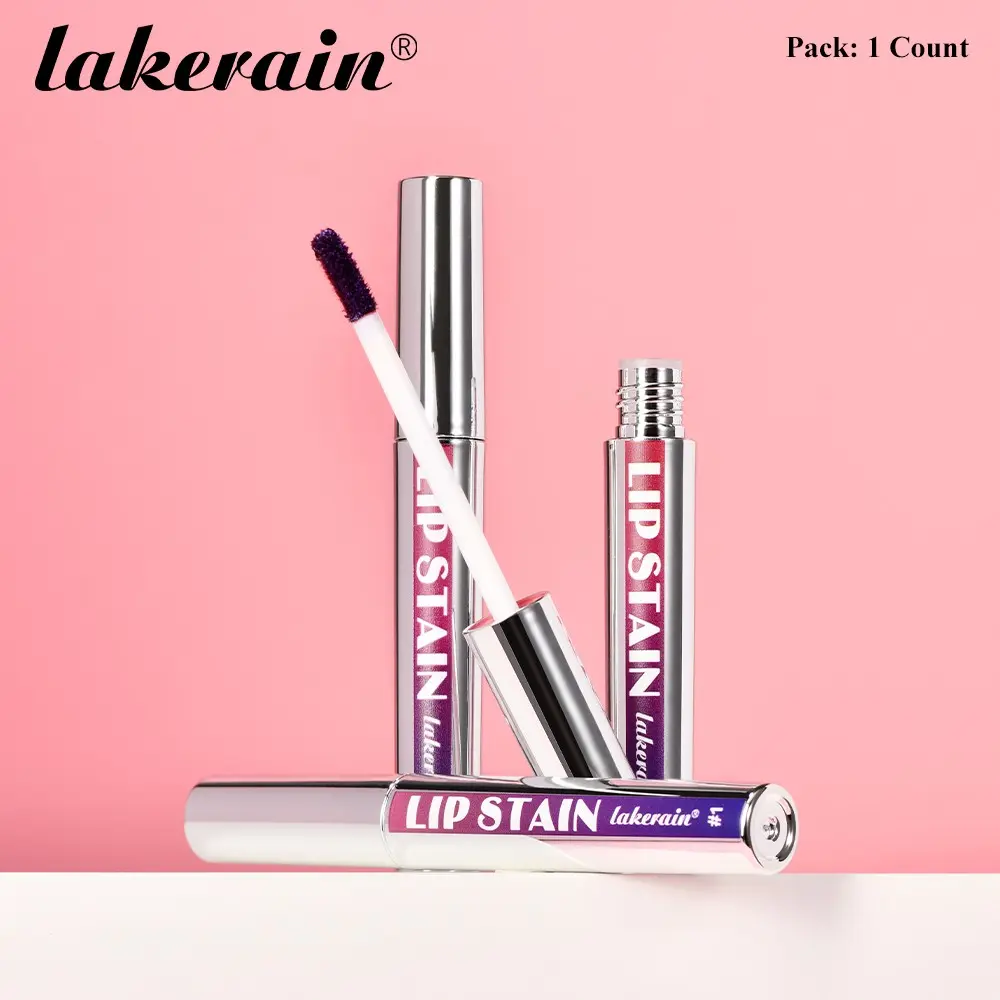 Lakerain 3 Colors Waterproof Non-Transfer Lip Tint, Makeup, Cosmetic, Peel-Off, Long-Lasting Wear, Moisturizing & Hydrating, Moisture, Moisturize, Hydrate, 1 Piece, K-Beauty, Summer Vibe, Lipgloss