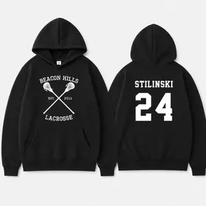 Teen Wolf Hoodie Beacon Hills Lacrosse Hoodie Stilinski 24 Retro Teen Wolf Hooded Sweatshirt Lahey McCall Hale Teen Wolf Hoodies