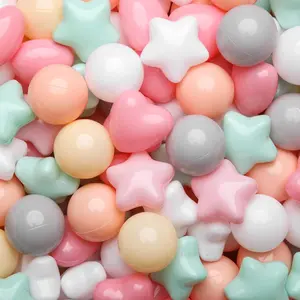 Ball Pit Balls,Plastics Balls for Ball Pit, Stars Hearts Shape for PastelBall for Toddlers Kids