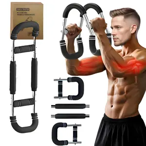 Twister Arm Trainer, Adjustable 3 Resistance Levels(45-90 lbs) Chest Workout Equipment for Men & Women, Portable Detachable Upper Body Fitness Machine for Home & Gym