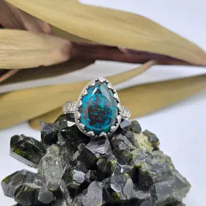 Jen's Jewels Shattuckite and Sterling Silver Ring, Ring Size 6, Shattuckite Ring