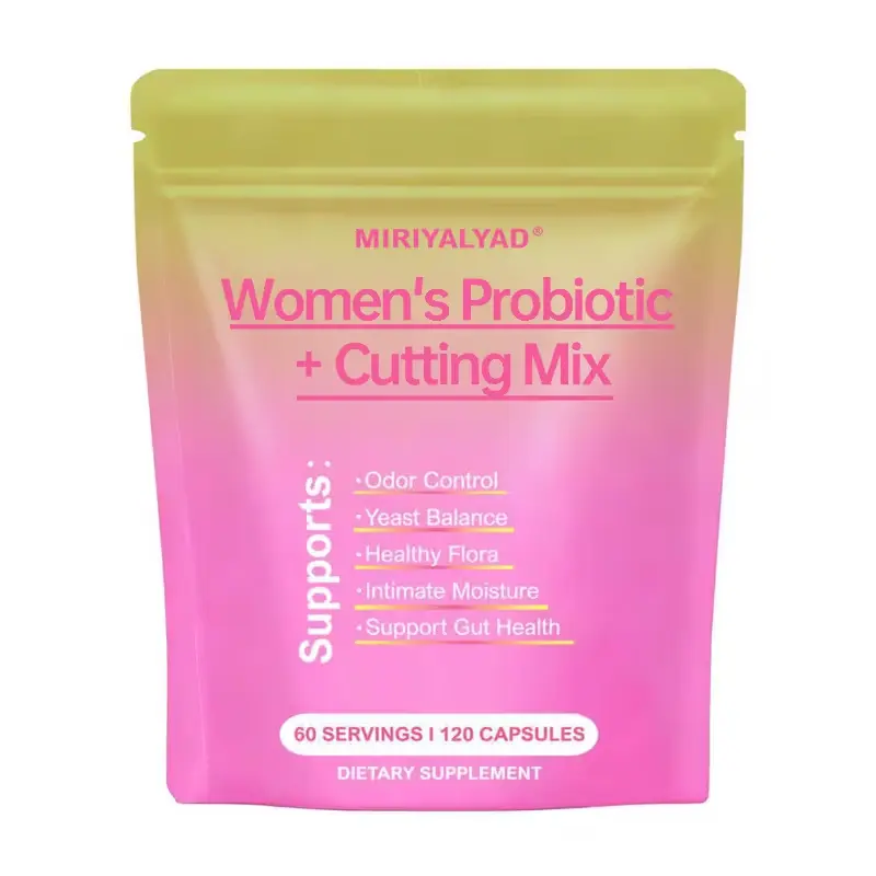 120 Plant-Based Capsules For Women, With Probiotic Blend & Slippery Elm Bark, Supports Gut Health & Yeast Balance, Gluten-Free Dietary Supplement