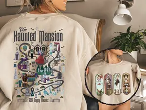 Retro The Haunted Mansion Sweatshirt, Halloween Shirt, Mickey Haunted Mansion Tee, Mickey Halloween Shirt, Pink on Pink, Gift for her, Hot Trend, Gift For Myfriend, Mama Sweatshirt, Mom Gift