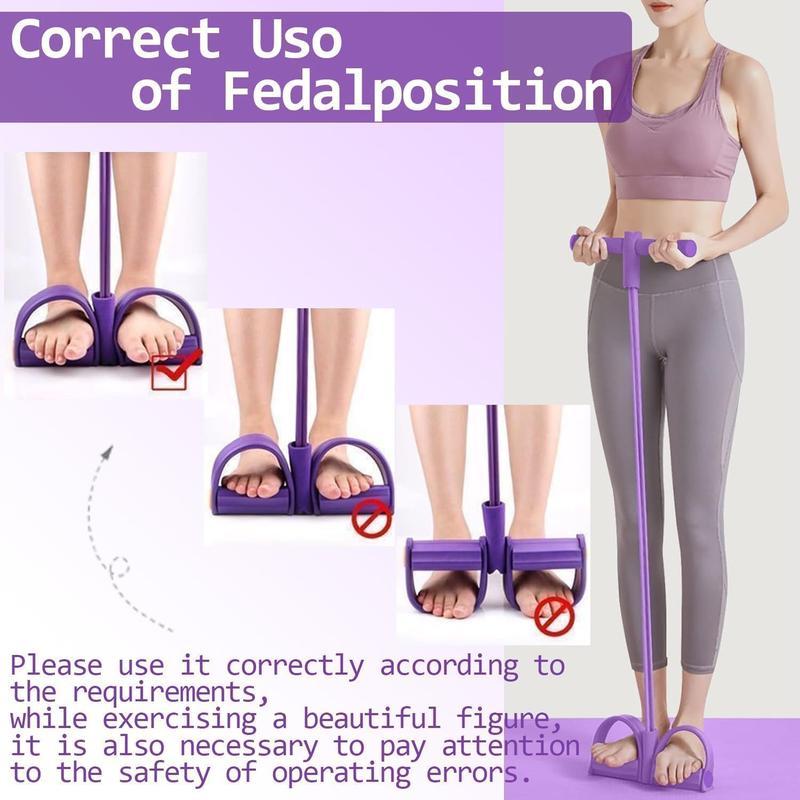 21 Fitness Resistance Bands-6 Tube Pedal Ankle Puller - 2026 New Sit up Leg Stretch Rope Exercise Bands with Handles, Stretching Workout Fitness Bands for Arm Weights Exercise Equipment