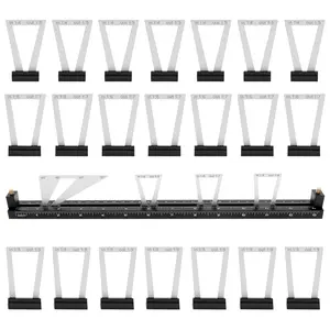 GJANSH  28 PCS Dovetail Marking Guide, Aluminum Alloy Dovetails Scribing Tool, Multifunctional Marking Jig for Woodworking DIY Wooden Joints fathers day gift fathersdaygift