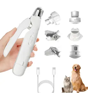 2-in-1 Cat Nail Clippers & Dog Nail Clippers Trimmers for Large Medium Small Dogs Cats Claw Trimmer Quick Sensor and Safety Guard USB Rechargeable with 2 LED Lights Dogs Nail Trimmer