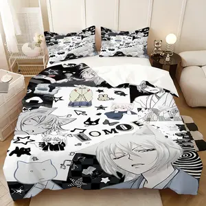 3Pcs,Kamisama Kiss  three-piece bedding set, soft, comfortable and skin-friendly, universal in all seasons, bedding set, no pillow core, no quilt core, suitable for bedrooms, guest rooms - (1 quilt cover + 2 pillowcases)