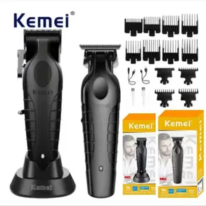 Rechargeable Cordless Hair Trimmer for Men, Kemei Km-2296/km-2299, Lithium-Ion Battery, Seamless Hair Cutting Kit, New Condition