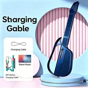 Children's intelligent electronic chordless automatic transmission guitar toy for beginners, entry-level guitar, foldable